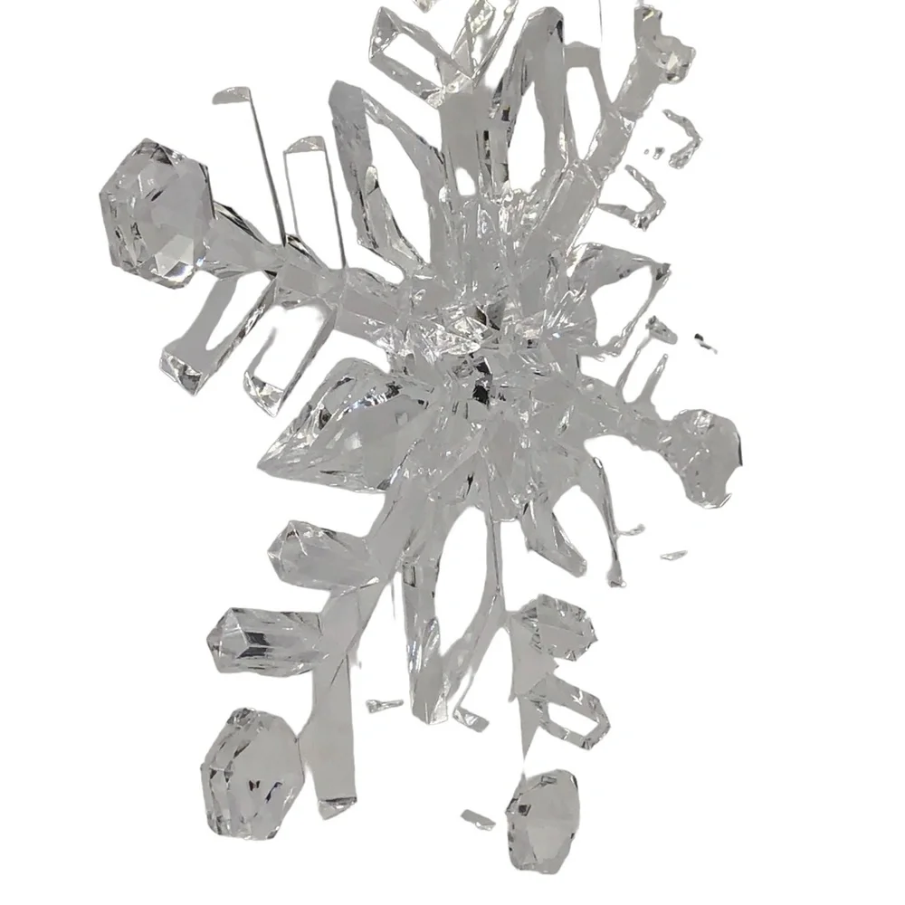 Large Clear Acrylic Crystal Snowflake Christmas Tree Ornaments 9.5” - Picture 9 of 12